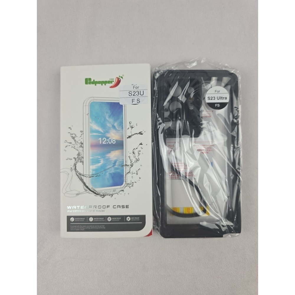 Repepper Waterproof Case S23 Ultra‎ IP68 Certified (6.6ft For 60 Mins) Black